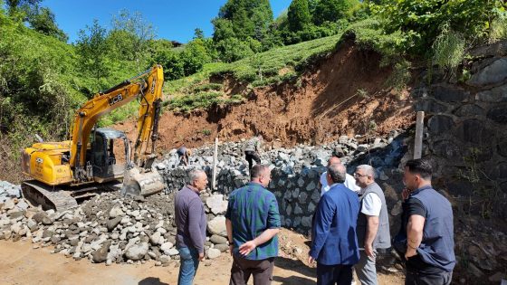 Yukarı Hacılar Mahallesi’nde Taş Duvar Çalışmaları Devam Ediyor