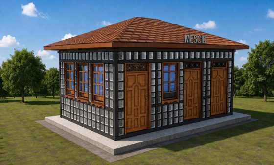 Sahil Dolgu Alanına Yöresel Mimariye Uygun Mescit Yapılıyor